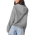 thumbnail image 2 of Ma Croix Womens Casual Tri-Blend Zip-Up Fleece Hoodie Double Lined Hood Sweater, 2 of 6