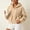 Khaki, variant on Womens Sherpa Fleece Jacket - Oversized Cropped Zip-Up Hooded Fuzzy Coat, Black,Size 2XL