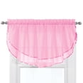thumbnail image 2 of Collections Etc Stylemaster Elegance Sheer Voile Ascot Valance, 60" X 24", Pink, 2 of 4