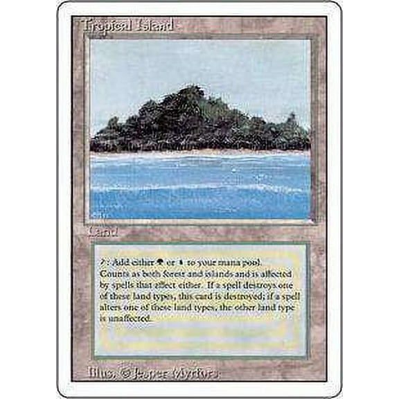 MtG Revised Rare Tropical Island (Lightly Played)
