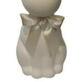 thumbnail image 3 of 17.7" White Flocked Easter Bunny Figurine Statue - with Bow Spring Desk Decor, Perfect for Holiday Party Displays & Home Styling, 3 of 7
