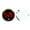 Gold Red Light, variant on Round Illuminant Car Clock With Touch Feature For Easy Use In Vehicle Interior