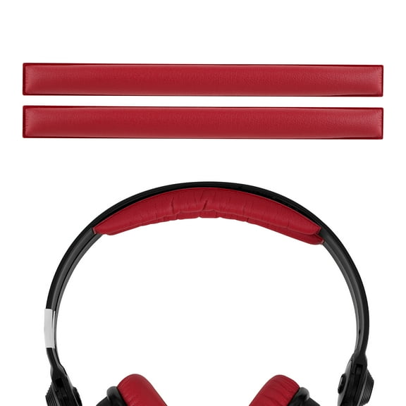 Geekria Headband Pad Compatible with Sennheiser HD 25/ 25II/ 25Plus/ 25-13/ 25SP/ 25Aluminium/ 25Special Edition Headphones, Replacement Band Repair Part (Red 2Pack)