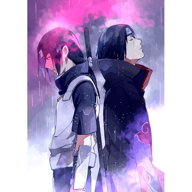 Naruto Canvas Poster Print Picture Uchiha Sasuke Mural Wall Art Print Child Bedroom Decoration Living Room Picture Decor Cuadros20X30cm Unframed Gao Jinjia LED