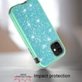 thumbnail image 5 of Allytech iPhone 11 (6.1") Case, Slim Fit Heavy Duty Shockproof Protection Hard Plastic Silicone Bumper Hybrid Shock Absorbent Wireless Charing Support TPU Back Cover Case for Apple iPhone 11, Green, 5 of 5
