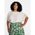 thumbnail image 2 of Time and Tru Women's Boatneck Top with Dolman Sleeves, Sizes XS-XXXL, 2 of 6