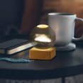 thumbnail image 4 of Fiudx Luz Nocturna de Bola de Cristal Brillante, Diseño de Luz Cálida Rgb, Elegante Base de Madera, Decoración Del Hogar con Alimentación Usb, Elegante Temática de Astronauta Galáctico, Pantalla para, 4 of 4