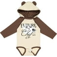 thumbnail image 3 of Inktastic Future Chef with Silverware and Hat Boys or Girls Long Sleeve Baby Bodysuit, 3 of 5