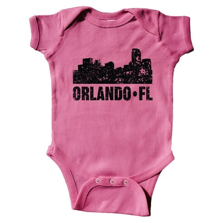 

Inktastic Orlando Skyline with Grunge Gift Baby Boy or Baby Girl Bodysuit