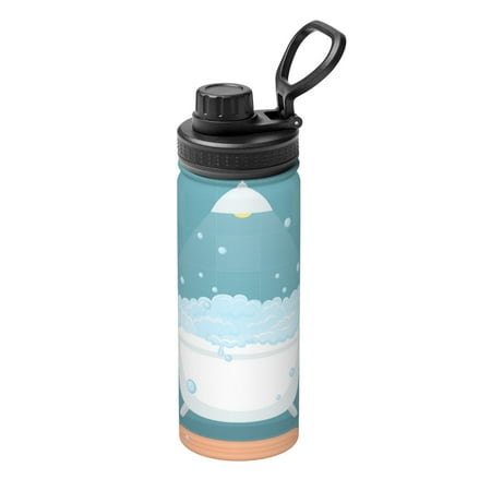

Hirioo Bathtub with Soap Bubbles for 18oz Sports Insulated Kettle for Gym Hiking Camping Running Mountain Bike Outdoor Sports