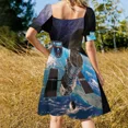 thumbnail image 3 of Hubble-vestido sin mangas con telescopio espacial para mujer ropa morada de verano, 3 of 5
