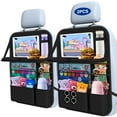 thumbnail image 1 of Organizador Oneyus para asientos traseros de coche, paquete de 2 unidades con bandeja de mesa, 1 of 8