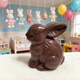 thumbnail image 4 of Realistic Lifelike Easter Bunny Figurine, Modern Spring Decor for Home Table Centerpiece & Mantel, Stylish Indoor Ornament for Living Room, Bedroom & Entryway, Holiday Easter Decor, 3*2in, Coffee, 4 of 6