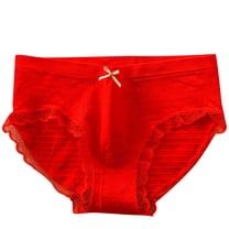 Fesfesfes Bamboo Underwear Womens Seamless Panties Bubble High Elastic Seamless Cotton With Breathable Mid-Waist And Hip Lift Comfortable Bow Briefs