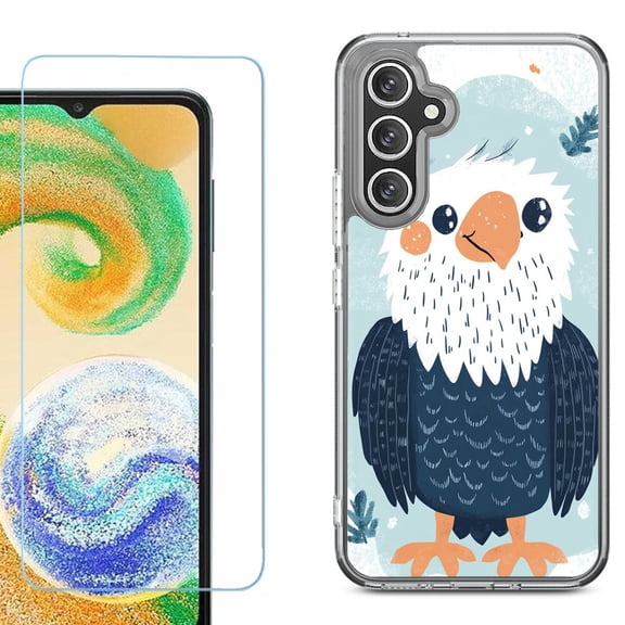 Phone Case for Samsung Galaxy A17 5G, with Screen Protector, by OneToughShield - Eagle Smile