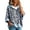 Light Blue, variant on Women Leopard Print Knit Hoodie with Drawstring, Relaxed Fit Pullover Sweater, Casual Knitwear Top
