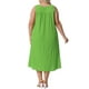 thumbnail image 3 of Vestido de verano sin mangas de talla grande para mujer Agnes Orinda, vestido maxi casual de tirantes en verde hierba 3X, 3 of 6