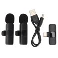 thumbnail image 1 of Wireless Lavalier Microphone One Tows Two Plug and Play Noise Reduction Mini Lapel Microphone for Recording Live Stream K9 Type C, 1 of 5