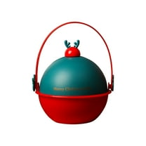 CuiLiyq Christmas Gift Box, Plastic Round Candy Box With Merry Christmas Print, For Home Holiday Wedding Party Decoration (Red Reindeer)