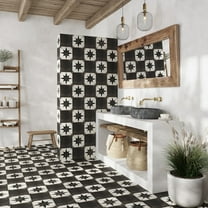 Faenza 8x8 Black Porcelain Square Wall and Floor Tile (6.46 sq ft/case) - 15 Pack