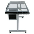 thumbnail image 4 of Drawing Desk Adjustable Glass Drafting Study Table for Diamond/Versatile Art Craft Station With 2 Slide Rolling Wheels and Drawers for Artist Painters Home Office, 4 of 13