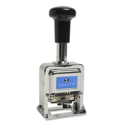 Numbering Machine 7 Wheels - Sparco Self-Inked 5 Wheels Automatic Numbering Machine SPR80057