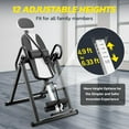 thumbnail image 5 of Heavy Duty Inversion Table, 300lb Capacity Back Therapy Reflexology Heavy Duty Foldable Steel Back Stretcher Machine Dprodo Table ,Black, 5 of 11