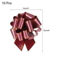 thumbnail image 5 of 10pcs 4 Inch Large Pull Bow Metallic Wine Red Gift Wrapping Bows with Gold Edge, 5 of 6
