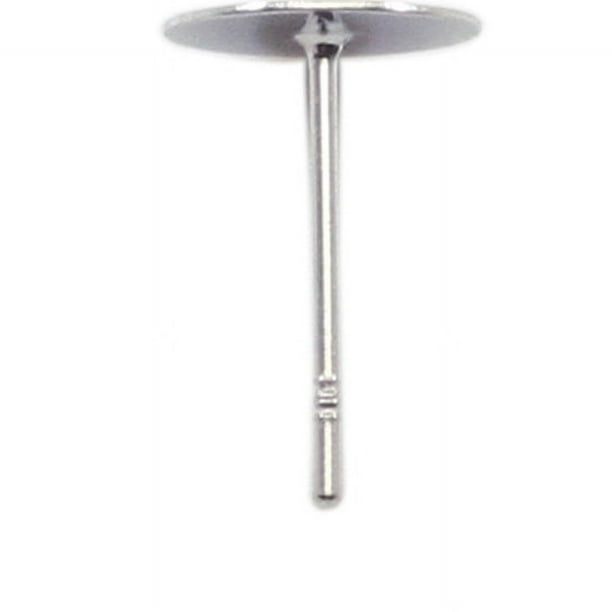 100 piezas de 12 mm de acero inoxidable para pendientes, almohadillas planas, accesorios de joyería para bricolaje, pendientes de botón para accesorios de fabricación de joyas.