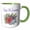 Green/White, variant on 3drose, Happy 50th Anniversary Roses and Lavender, 15oz Mug