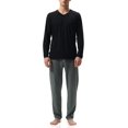 thumbnail image 1 of Conjunto de pijama de manga larga para hombre con parte superior e inferior de jersey de algodón para hombre Adepaton CJWUS-2707, 1 of 4