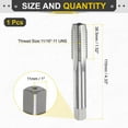 thumbnail image 2 of Uxcell Hand Plug Tap 11/16"-11 UNS 2B Thread Plug Style Screw Tapping Threading Tool, 2 of 6
