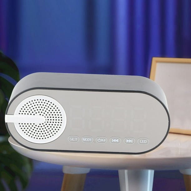 Altavoz Bluetooth50 Altavoces de Completa de 5 W Función de Reloj Despertador Dual Reloj Despertador con Espejo Altavoz Despertador estéreo para Oficina ANGGREK Otros