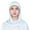 White, variant on Layer Brim Head Scarf Turban Wrap Cap for Women Hijab Head Covering with Linen Design Navy