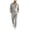 Grey, variant on Men's 2 Piece Linen Suit Long Sleeve Button Down Shirt and Pants Sets Walking Suits (Navy,2XL)