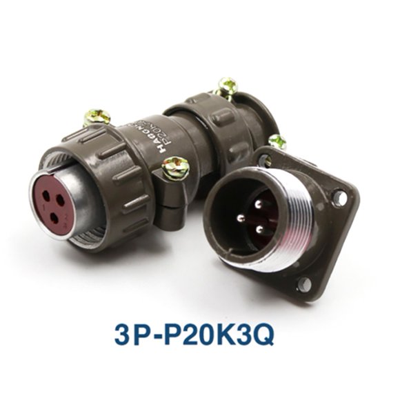 Metal P20K6Q Contacts 2-7 Pin Aviation Plug Connector M20 Panel Mount Flange