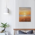 thumbnail image 3 of JEUXUS Modern Sunrise Nature Landscape Canvas Wall Art Wheat Oil Painting Ocean Hand-Painted Textured Picture Artwork for Home Trees Wall Decorations For Living Room Bathroom Bedroom, 3 of 4