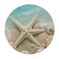 thumbnail image 4 of BANET Summer Starfish Round Tablecloth Washable,Seashell San Beach Circular Polyester Table Cloths Cover Tablecloth for Kitchen Dinning Tabletop Decoration 46"-50, 4 of 8