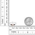 thumbnail image 3 of Gem Stone King 10K White Gold Peach Morganite Black Diamond and White Diamond Accent 3-Stone Engagement Ring for Women (0.77 Cttw, Round 6MM, Gemstone October Birthstone, Size 6), 3 of 5
