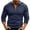 Blue, variant on Lovskoo Sweatshirts for Men Front Mid-Zipper Stand-Up Collar Long Sleeve Color Matching Hoodie Sweatshirts Blue