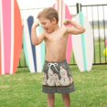 thumbnail image 4 of FORMRS Boys Swim Trunks Quick Dry Mesh Liner Boardshorts Sizes XS-XL, Gray Snowmen, 4 of 7