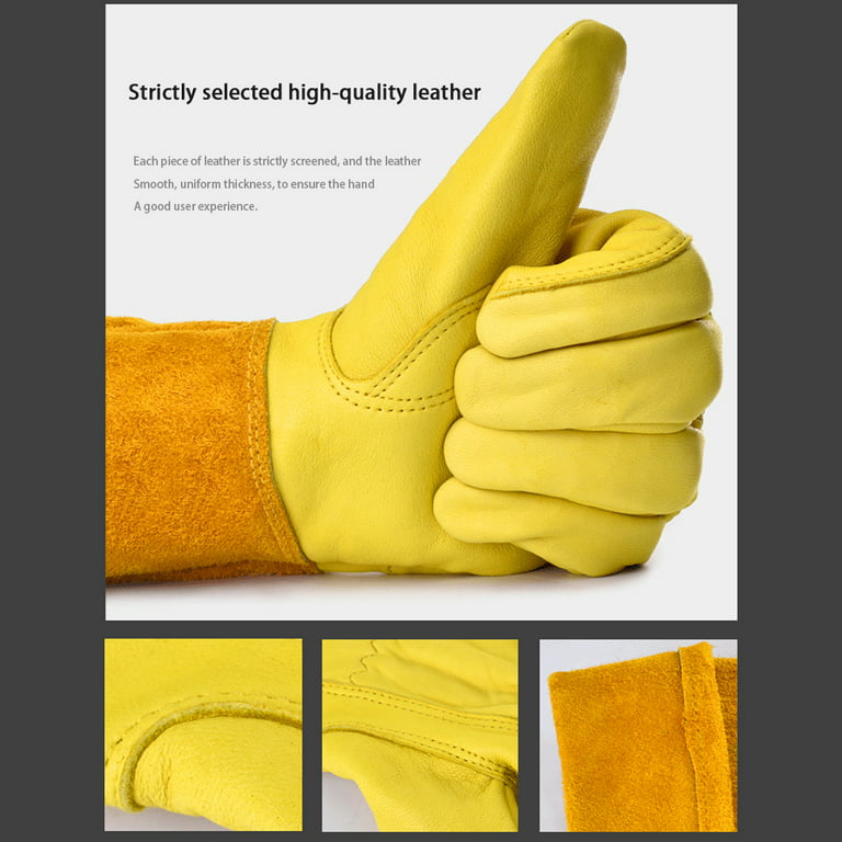 ZUARFY Leather Breathable Gauntlet Gloves Rose Pruning Long Sleeve