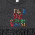 thumbnail image 4 of Inktastic My Gigi and Grandpa Love Me Girls Baby Dress, 4 of 5