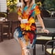 thumbnail image 3 of Easygdp Colorful Paint Print para Vestido Transpirable de Mujer, Vestido Suelto de Manga Corta con Pliegues y Bolsillos para el Verano, 3 of 6