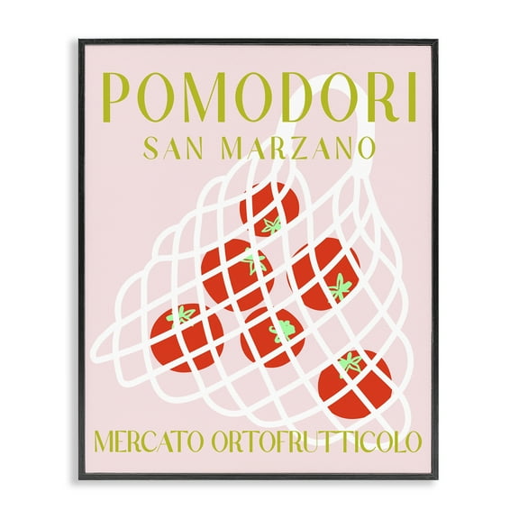 Stupell Industries Modern Tomato Fruit Market Food & Beverage Painting Black Framed Art Print Wall Art, 11 x 14