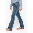 thumbnail image 4 of Wrangler Men's Retro Layton Medium Wash Low Rise Slim Bootcut Jeans Tall Indigo 36W x 38L  US, 4 of 6