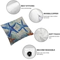 thumbnail image 4 of SHANXI Vintage Sea Pillow Covers Wood Grain Starfish Seahorse Hippocampus with Quotes Ocean Theme Cushion Cover Nautical &amp; Coastal Beach Home Decorations Pillowcases 22x22in, 4 of 5