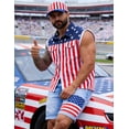 thumbnail image 4 of 250th Anniversary American Flag Denim Vest for Men Sleeveless 4th of July outfits, 4 of 11