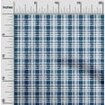 thumbnail image 1 of oneOone Polyester Lycra Fabric Check Kasuri Print Fabric BTY 56 Inch Wide, 1 of 4