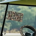 thumbnail image 3 of XYZCANDO Deer 4 Pack Golf Cart Seat Covers Hunting Tree Golf Cart Steering Wheel Covers 2 PCS Golf Cart Flags Golf Cart Towel Seat Covers Anti Slip Steering Wheel Protector Small Flag Brown, 3 of 7